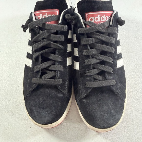 Vintage Adidas Campus II Black White Red Suede Leather Shoes 2005 Mens 10 451695 main image 4